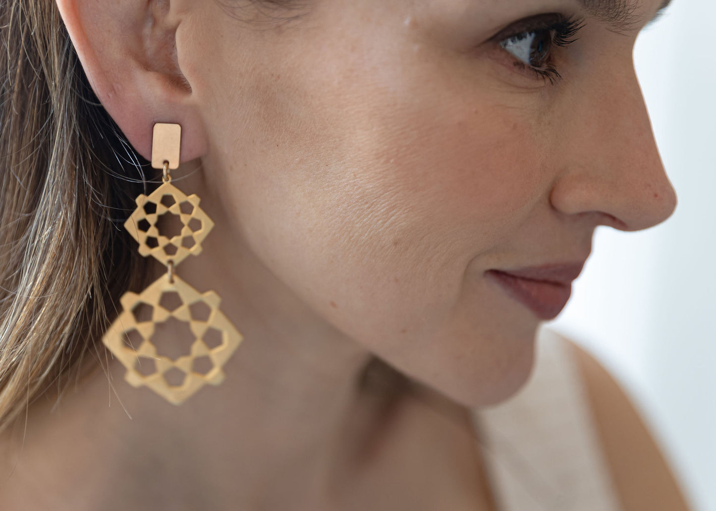 Tab Double Intention Earrings | Manifest | Kristin Hayes Jewelry