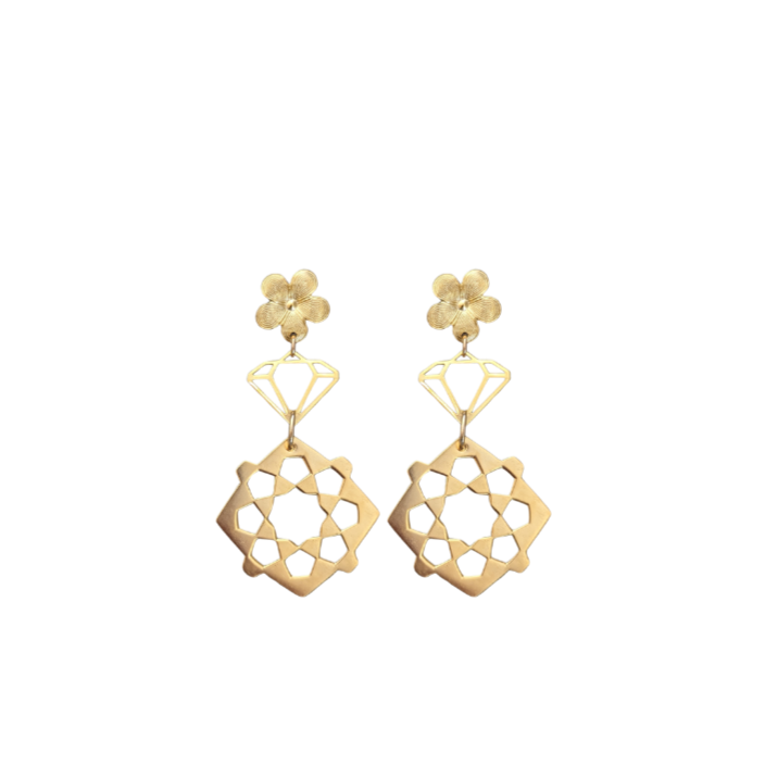 Flower Diamond Intention Earrings | Manifest by Kristin Hayes Jewelry