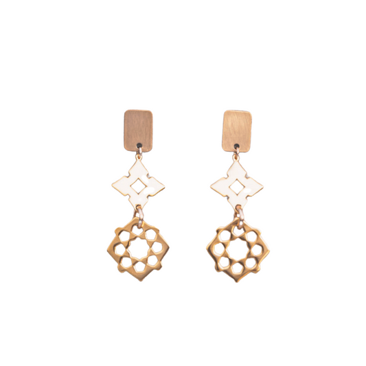 MIni Tab Focus Intention Earrings | Manifest | Kristin Hayes Jewelry