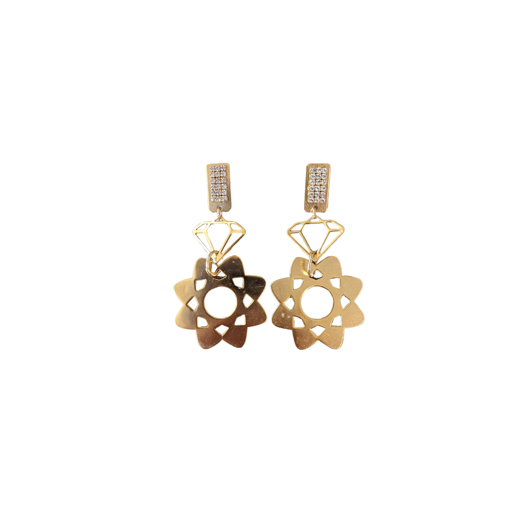 Bling Stud Diamond Attract Earrings | Manifest - Kristin Hayes Jewelry