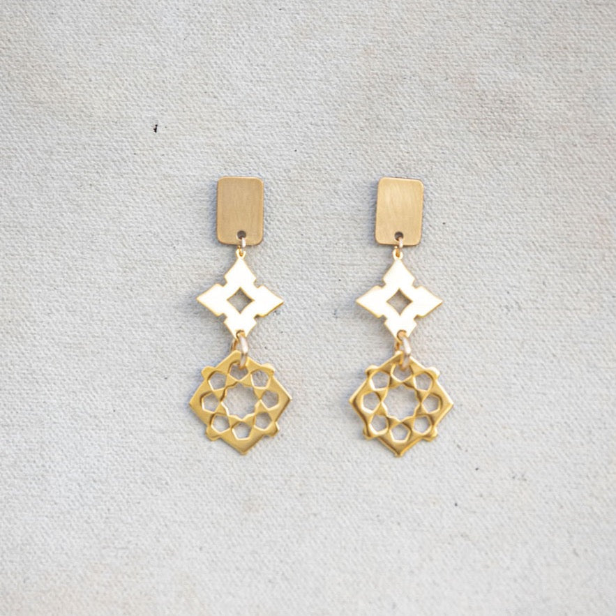 MIni Tab Focus Intention Earrings | Manifest | Kristin Hayes Jewelry
