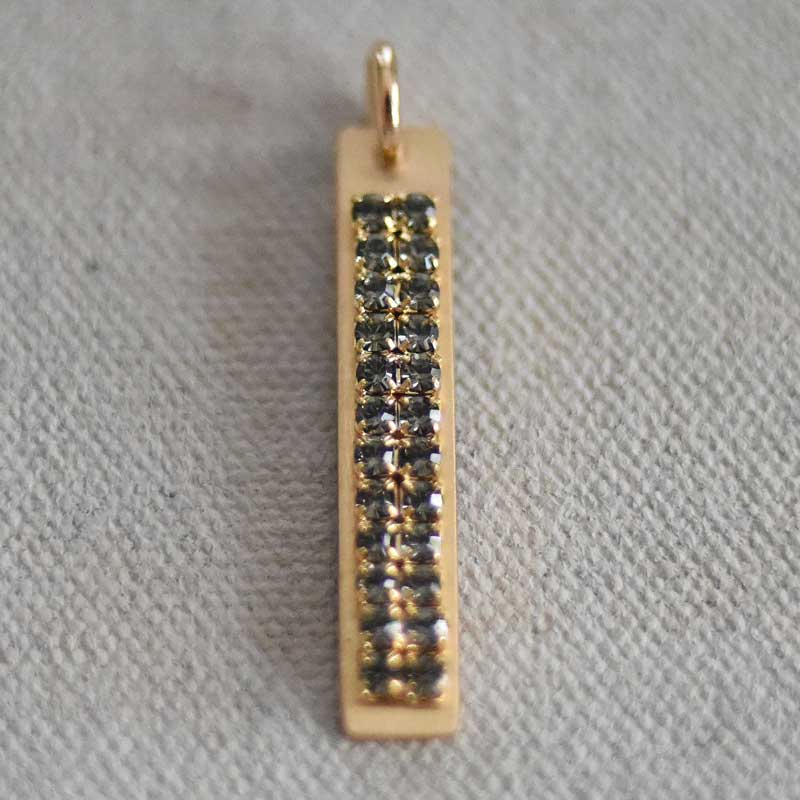 Skinny Bling Plate Charm (Thin)