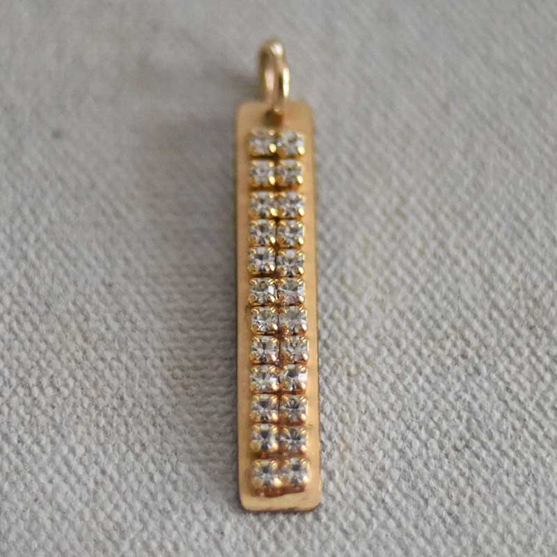 Skinny Bling Plate Charm (Thin)
