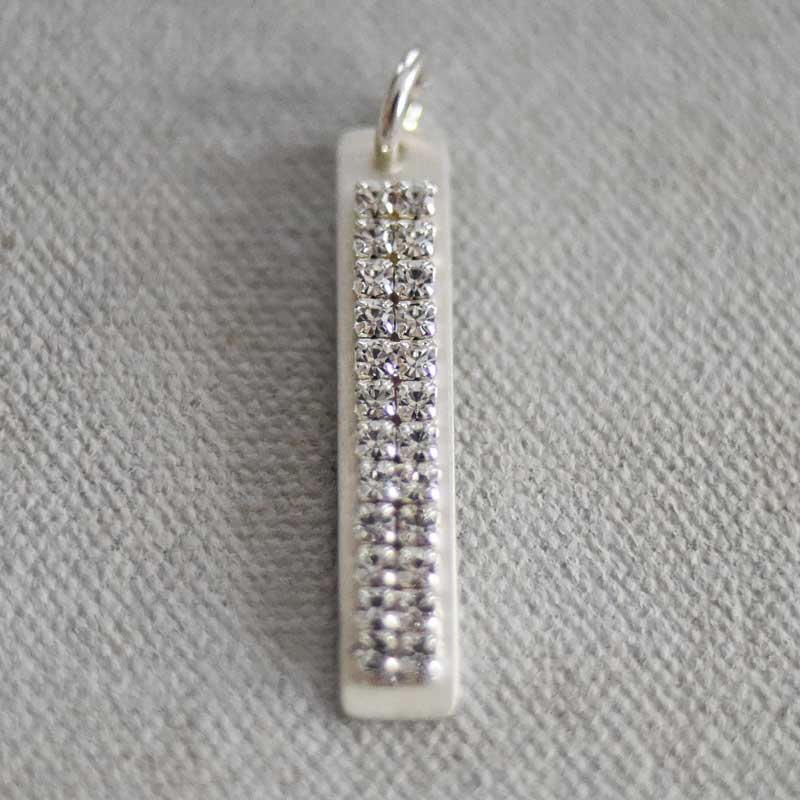 Skinny Bling Plate Charm (Thin)