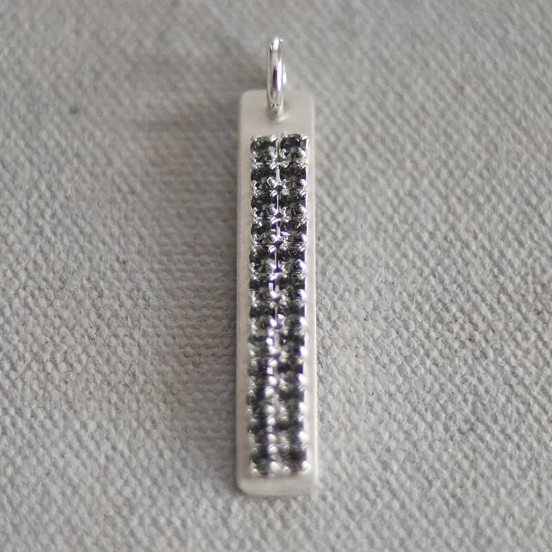 Skinny Bling Plate Charm (Thin)