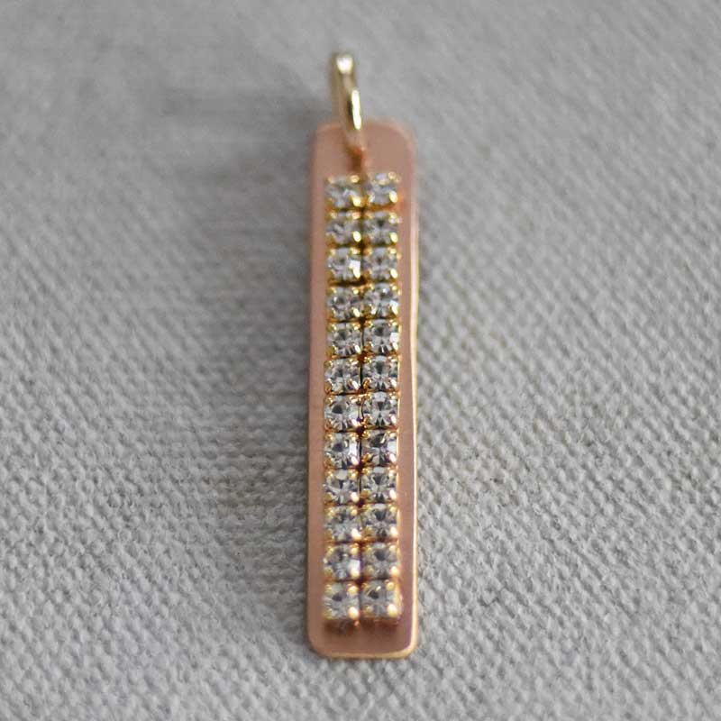 Skinny Bling Plate Charm (Thin)