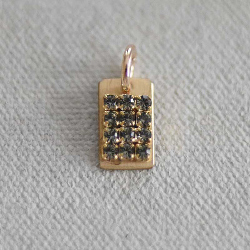 Mini Tab Bling Plate Charm (S)