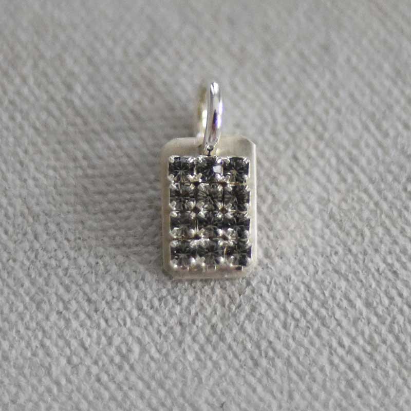 Mini Tab Bling Plate Charm (S)