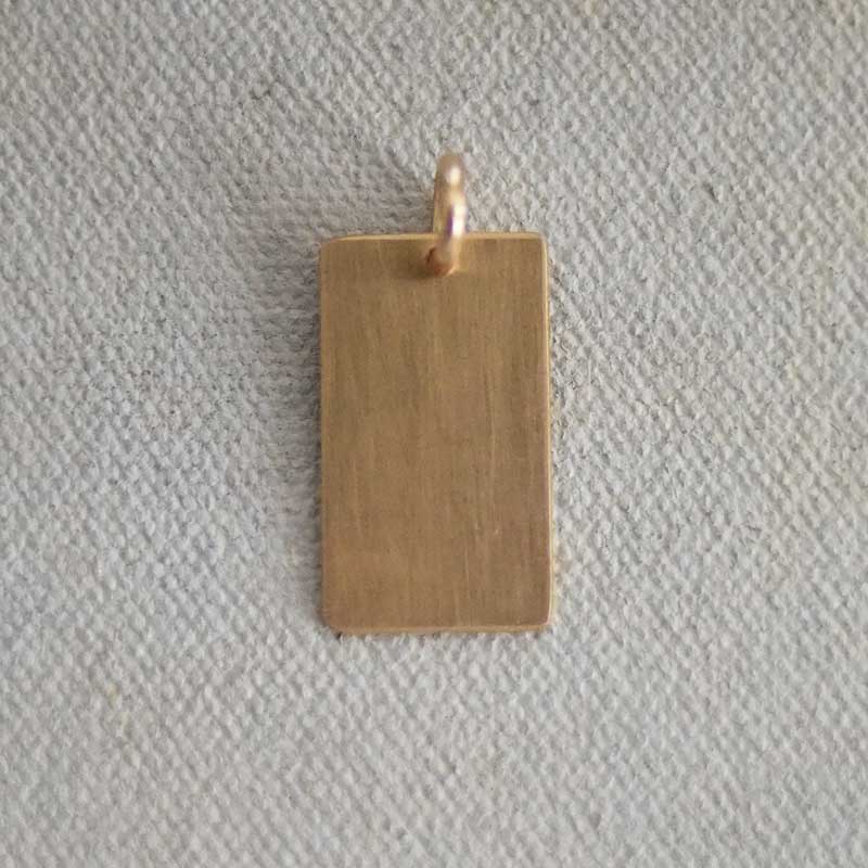 Single Initial Stamp Tab Charm (L)