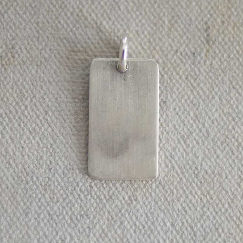 Single Initial Stamp Tab Charm (L)