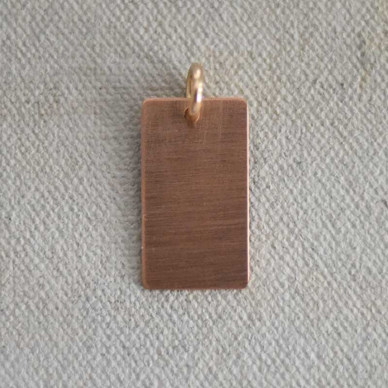 Single Initial Stamp Tab Charm (L)