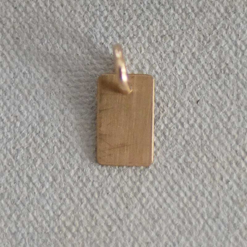Single Initial Stamp Tab Charm (S)