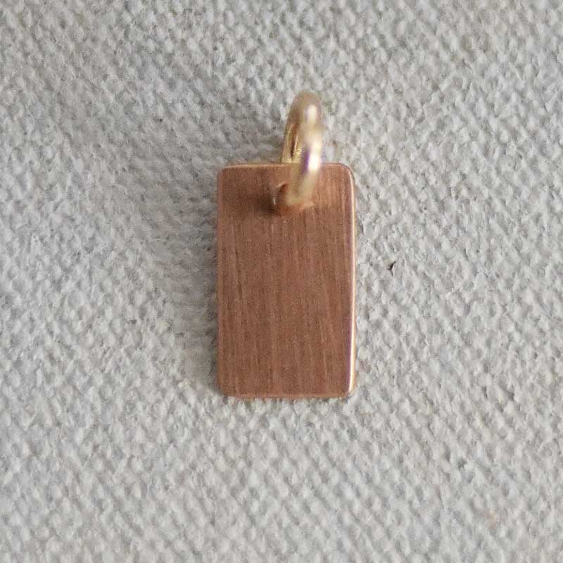 Single Initial Stamp Tab Charm (S)