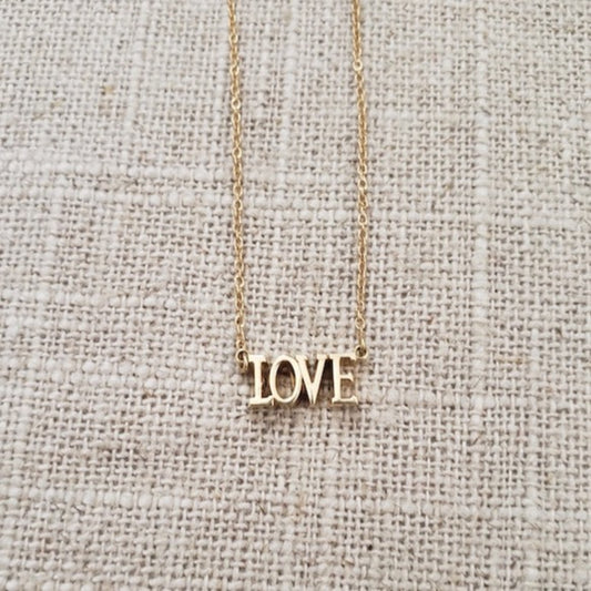 Love Necklace in 14k gold by Kristin Hayes Jewelry