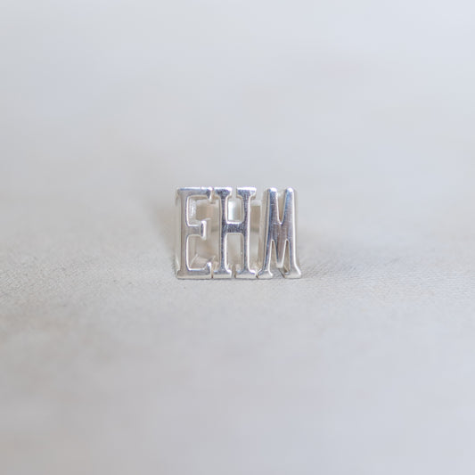 New XL Johnny Three Initial Ring