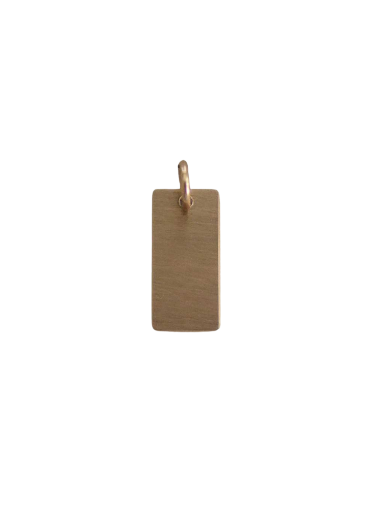 Single Initial Stamp Tab Charm (M)